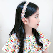 カチューシャ キッズ 子供用 ヘアアクセサリー フェイクパール フリフリ カラフル 清楚 カジュアル かわいい おしゃれ きれいめ 上品 お洒落 女の子 髪飾り