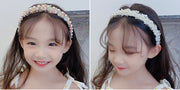 カチューシャ キッズ 子供用 ヘアアクセサリー フェイクパール フリフリ カラフル 清楚 カジュアル かわいい おしゃれ きれいめ 上品 お洒落 女の子 髪飾り