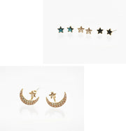 ピアス スタッドピアス バックキャッチピアス レディース 女性 アクセサリー 月 星 スター ムーン ラインストーン キラキラ お洒落 可愛い ファッション小物 ギフト プレゼント