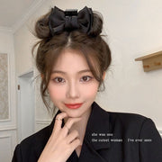 バンスクリップ ヘアクリップ レディース 女性用 ヘアアクセサリー リボン 大きめ 髪留め 髪飾り まとめ髪 ヘアアレンジ かわいい おしゃれ