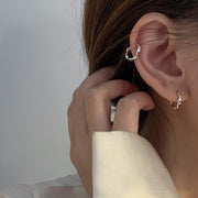 フープピアス レディース アクセサリー 小ぶり 小さめ ツイスト ねじり キャッチレス 中折れ 開閉式 おしゃれ 上品 きれいめ