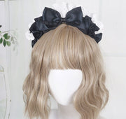 ヘッドドレス カチューシャ リボン フリル ロリータ ゴシック ゴスロリ コスプレ レディース 女性 ヘアアクセサリー かわいい ガーリー キュート 髪飾り ヘアアレンジ コスチューム ガール ティーン 婦人用