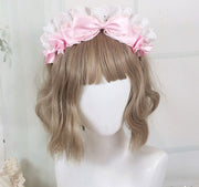 ヘッドドレス カチューシャ リボン フリル ロリータ ゴシック ゴスロリ コスプレ レディース 女性 ヘアアクセサリー かわいい ガーリー キュート 髪飾り ヘアアレンジ コスチューム ガール ティーン 婦人用