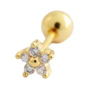 ボディピアス スタッドピアス ピアス アクセサリー レディース 女性 婦人 単品 片耳 小さめ 小粒 花 フラワー ラインストーン 一粒ピアス シンプル おしゃれ かわいい カジュアル お出かけ