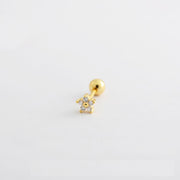 ボディピアス スタッドピアス ピアス アクセサリー レディース 女性 婦人 単品 片耳 小さめ 小粒 花 フラワー ラインストーン 一粒ピアス シンプル おしゃれ かわいい カジュアル お出かけ