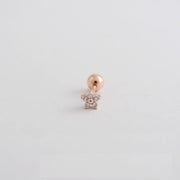 ボディピアス スタッドピアス ピアス アクセサリー レディース 女性 婦人 単品 片耳 小さめ 小粒 花 フラワー ラインストーン 一粒ピアス シンプル おしゃれ かわいい カジュアル お出かけ