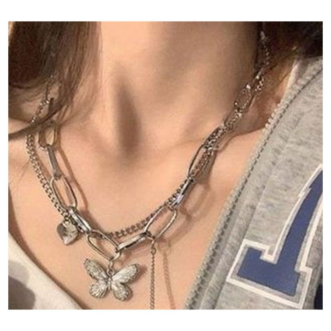 ネックレス ペンダント チャーム チェーンネックレス 首飾り レディース アクセサリー シンプル 上品 ラインストーン ゴールドカラー シルバーカラー 三日月 クローバー サークル フラワー