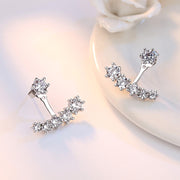 バックキャッチピアス スタッドピアス レディース アクセサリー 耳飾り ラインストーン キラキラ シルバーカラー 女性 婦人 可愛い おしゃれ ギフト プレゼント 贈り物 記念日 誕生日 ファッション小物 服飾小物