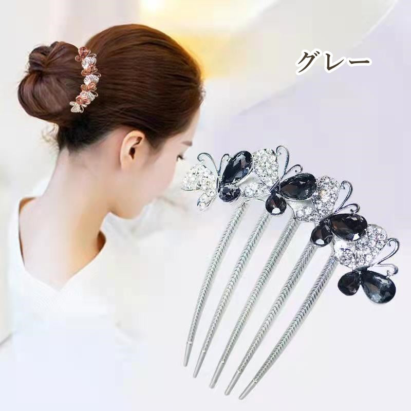 コーム レディース ヘアアクセサリー 髪飾り ビジュー キラキラ 商品画像3