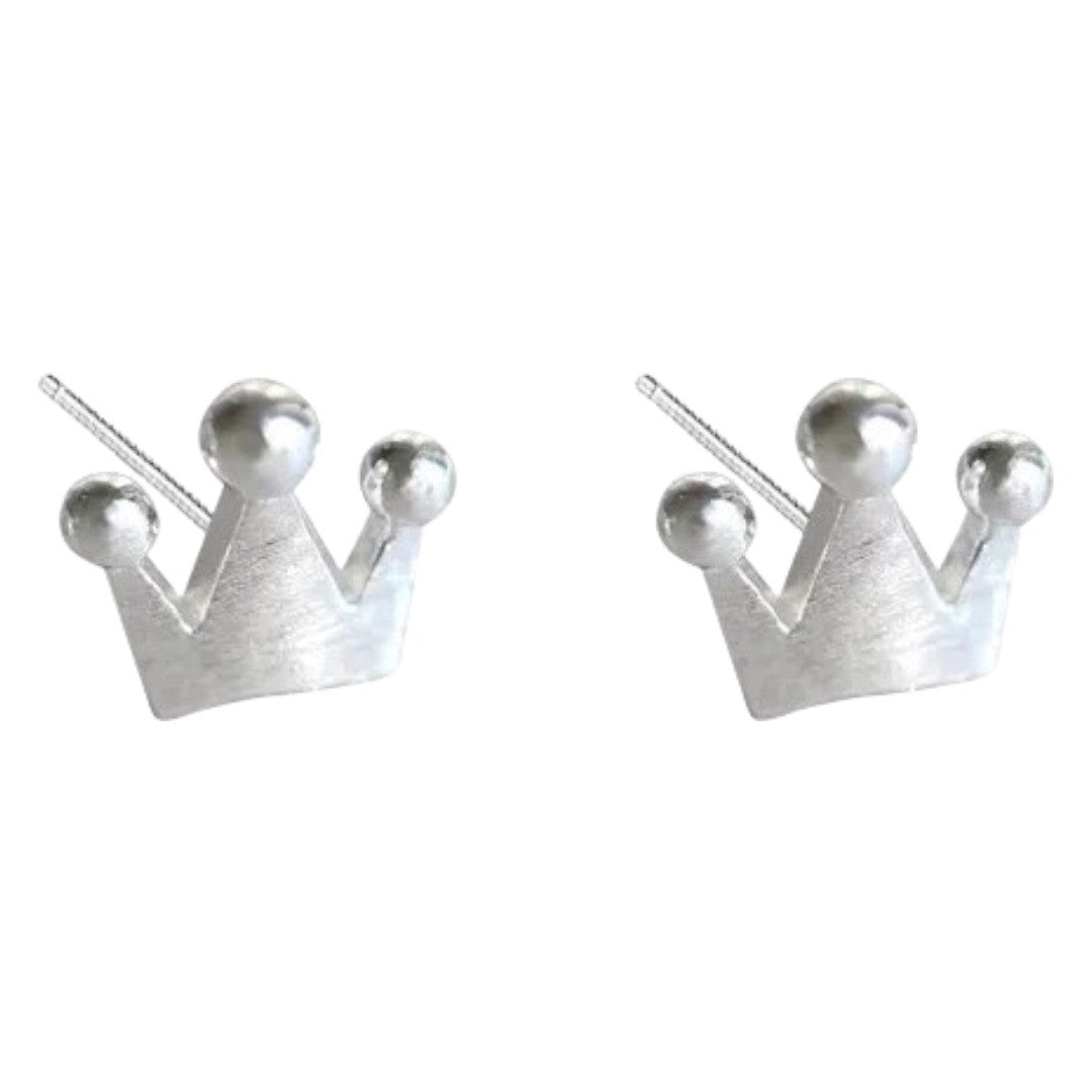 スタッドピアス 両耳用 レディース アクセサリー 女性用 小粒 小さめ シンプル 王冠 クラウン おしゃれ かわいい 上品 フェミニン オフィス お出かけ デート カジュアル デイリー ギフト プレゼント 贈り物 普段使い 婦人用