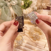 ヘアクリップ おしゃれ テールクリップ ヘアアクセサリー レディース 髪留め かわいい ラインストーン ポニーテール 髪飾り