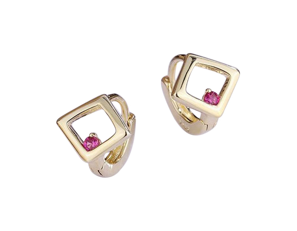 フープピアス レディース サークル リングタイプ 女性用 アクセサリー レッド バリエーション画像
