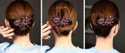ヘアクリップ サイドバンスクリップ レディース 女性 ヘアアクセサリー 髪留め 髪飾り お花 フラワー ラインストーン 上品 大きめ まとめ髪 ファッション小物