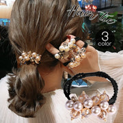 ヘアゴム ヘアアクセサリー レディース 髪ゴム まとめ髪 フェイクパール ビーズ クリア 大きめ 存在感 2重 上品 エレガント 子供用 キッズ 髪飾り キュート かわいい おしゃれ ガーリー ガールズ 華やか ゴージャス ヘアアレンジ カジュアル 婦人 女性 女の子 大人 大ぶり 入学式 卒業式 結婚式 パーティー イベント ホワイト 白 ピンク シャンパンカラー