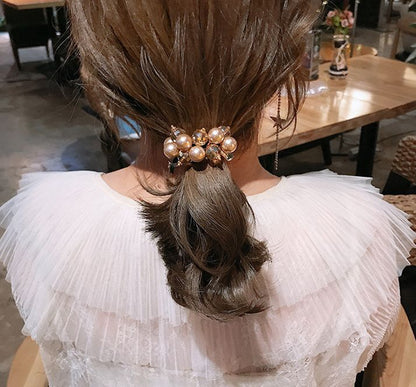 ヘアゴム ヘアアクセサリー レディース 髪ゴム まとめ髪 フェイクパール 商品画像4
