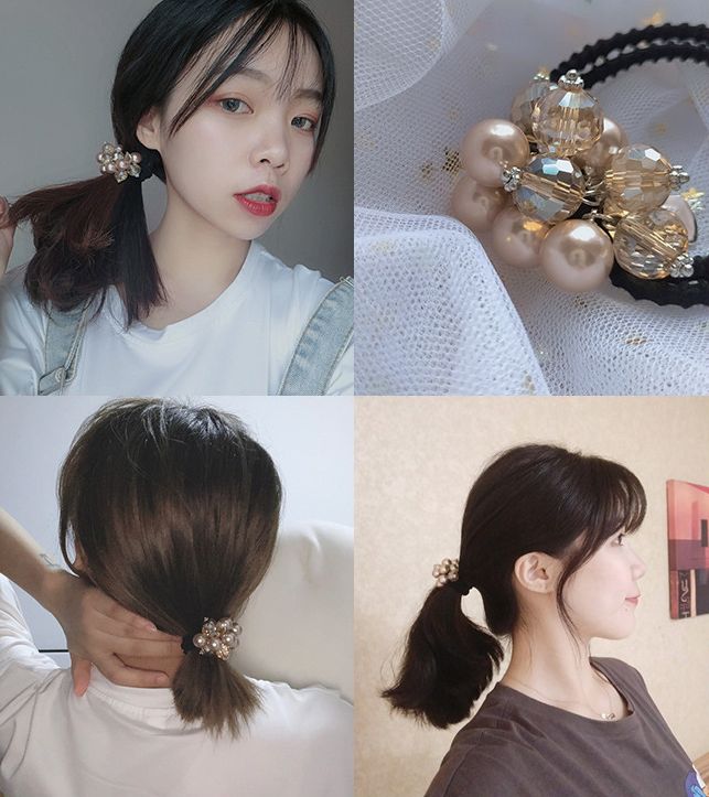 ヘアゴム ヘアアクセサリー レディース 髪ゴム まとめ髪 フェイクパール 商品画像5