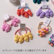 ヘアゴム 髪ゴム 5色セット キッズ 女の子 ガールズ レディース ヘアアクセサリー 髪飾り 髪留め リボン フラワー お花 かわいい おしゃれ お揃い 色違い