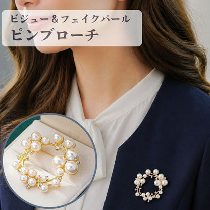 ブローチ ピンブローチ レディース 女性 アクセサリー パール調 商品画像