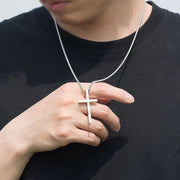 ネックレス ペンダント アクセサリー メンズ 男性 十字架 クロス チェーン ワンポイント おしゃれ かっこいい カジュアル プレゼント ギフト