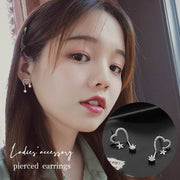 ピアス スタッドピアス 両耳用 アクセサリー レディース 女性 婦人 揺れる ラインストーン ハート 星 かわいい おしゃれ カジュアル ギフト プレゼント 贈り物 ファッション雑貨
