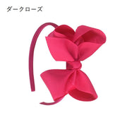 カチューシャ キッズ 子供用 ヘアアクセサリー リボン 無地 シンプル かわいい おしゃれ 発表会 結婚式 パーティー フォーマル カジュアル カラバリ豊富 女の子 ガールズ ピンク ホワイト ブラック レッド ブルー ブラウン 白 黒 赤 青 茶色
