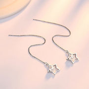 チェーンピアス アメリカンピアス アクセサリー レディース 女性用 スター 星 フェイクパール 揺れる ゆらゆら おしゃれ かわいい プレゼント ギフト 誕生日 記念日 ファッション小物