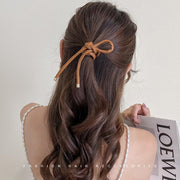 ワイヤーポニー ヘアワイヤー コードリボン ヘアアクセサリー レディース フェイクレザー レザー調 ヘアーアレンジ 巻き付け 簡単 おしゃれ 大人かわいい カジュアル ブラウン ブラック ホワイト