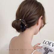 ワイヤーポニー ヘアワイヤー コードリボン ヘアアクセサリー レディース フェイクレザー レザー調 ヘアーアレンジ 巻き付け 簡単 おしゃれ 大人かわいい カジュアル ブラウン ブラック ホワイト
