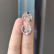 ピアス スタッドピアス レディース 女性 アクセサリー 月 ラインストーン 星 かわいい おしゃれ シンプル お出かけ ファッション雑貨 ファッション小物 プレゼント