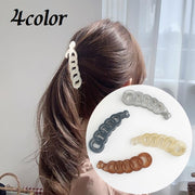 ヘアクリップ レディース ヘアアクセサリー 女性 髪飾り まとめ髪 髪留め ヘアアレンジ 5連サークル シンプル 無地 おしゃれ 可愛い
