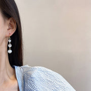 ピアス フープピアス レディース 女性 アクセサリー 揺れる 三連 チェーン シンプル お洒落 おしゃれ かわいい 可愛い 上品 お出かけ 普段使い ギフト プレゼント 婦人用