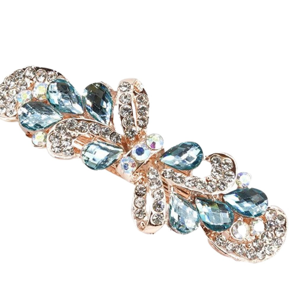 バレッタ 髪留め レディース 女性 婦人用 ヘアアクセサリー ライトブルー バリエーション画像