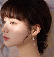 ピアス 両耳用 フープピアス アクセサリー レディース 女性 揺れる チェーン ロング プレート タッセル おしゃれ かわいい ファッション雑貨 ギフト プレゼント 贈り物