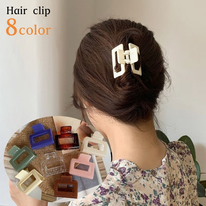 バンスクリップ ヘアクリップ レディース 女性 ヘアアクセサリー スクエア 商品画像