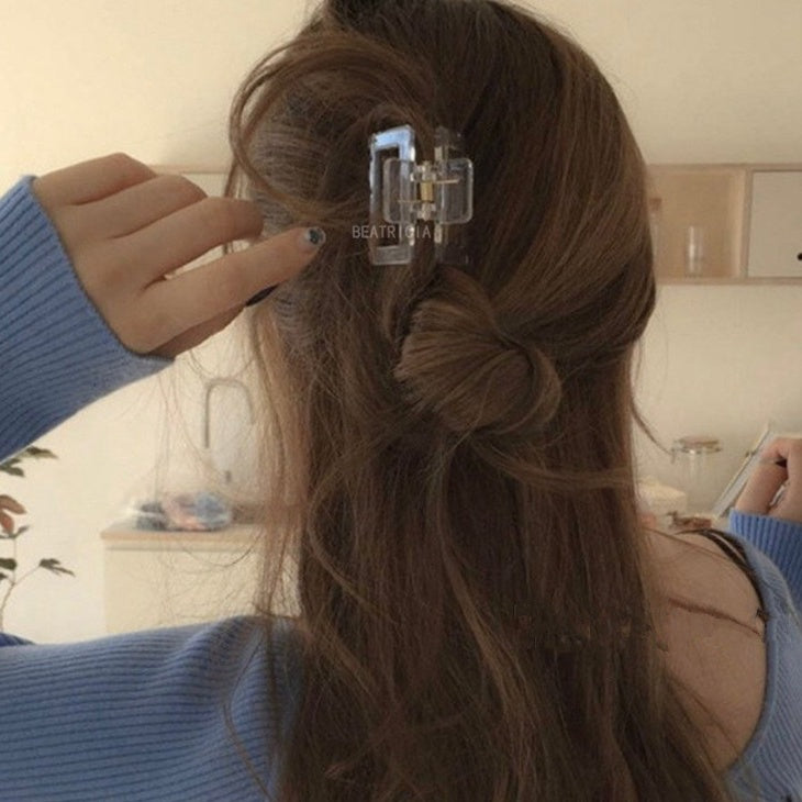 バンスクリップ ヘアクリップ レディース 女性 ヘアアクセサリー スクエア 商品画像2