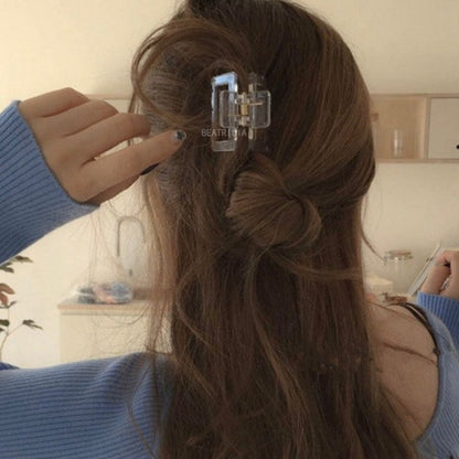 バンスクリップ ヘアクリップ レディース 女性 ヘアアクセサリー スクエア 商品画像2