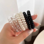 ヘアゴム 同色5本セット 髪ゴム ヘアアクセサリー レディース 女性 婦人 女の子 ガールズ 髪留め 髪飾り ヘアアレンジ まとめ髪 スクリュー ツイスト シンプル かわいい おしゃれ ファッション小物