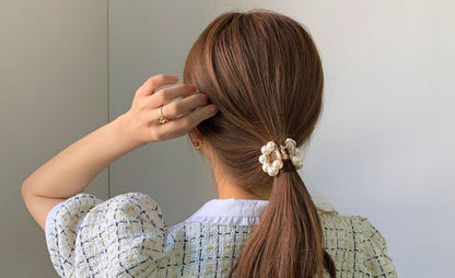 ヘアクリップ レディース ヘアアクセサリー バンスクリップ イミテーションパール まとめ髪 商品画像3