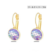 ピアス アクセサリー 両耳用 キャッチレス 鱗 ウロコデザイン レディース 女性 シンプル おしゃれ 丸型 サークル かわいい デイリー ゴールドカラー シルバーカラー 贈り物 プレゼント 誕生日 記念日 婦人用