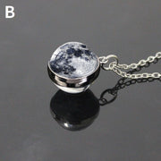 ネックレス ペンダント レディース メンズ アクセサリー ガラス玉 チェーン 惑星 スター 宇宙 銀河 太陽系 プレゼント ギフト