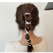ワイヤーポニー ヘアワイヤー アレンジワイヤー レディース ヘアアクセサリー レザー調 髪飾り 髪留め まとめ髪 ヘアアレンジ 紐 リボン シンプル