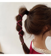 ワイヤーポニー ヘアワイヤー アレンジワイヤー レディース ヘアアクセサリー レザー調 髪飾り 髪留め まとめ髪 ヘアアレンジ 紐 リボン シンプル