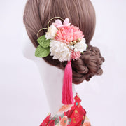 髪飾り ヘアクリップ レディース ヘアアクセサリー くちばしクリップ 和風 花飾り 揺れる 成人式 和装 浴衣 七五三 卒業式 着物 振袖 袴 卒業式 結婚式