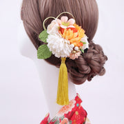 髪飾り ヘアクリップ レディース ヘアアクセサリー くちばしクリップ 和風 花飾り 揺れる 成人式 和装 浴衣 七五三 卒業式 着物 振袖 袴 卒業式 結婚式