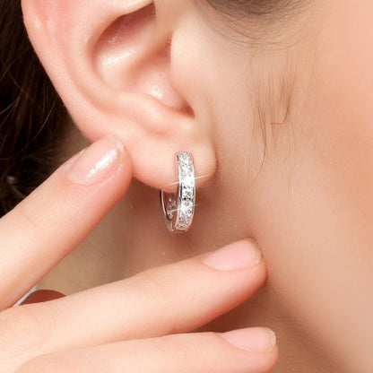 フープピアス レディース サークル 女性用 アクセサリー ラインストーン 商品画像2