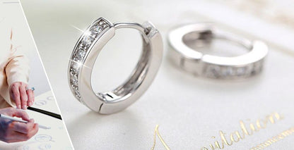 フープピアス レディース サークル 女性用 アクセサリー ラインストーン 商品画像5