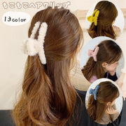 バンスクリップ ヘアクリップ レディース ヘアアクセサリー 髪留め 髪飾り ふわふわ フェイクファー 大きめ しっかり まとめ髪