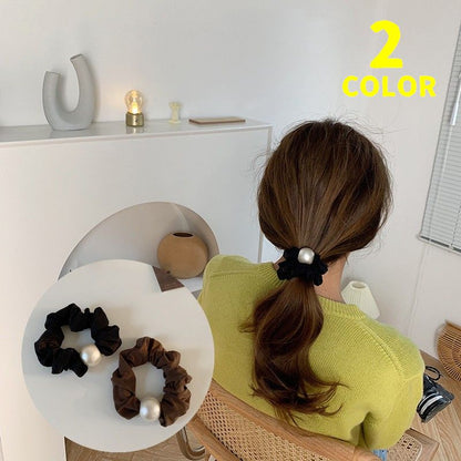 シュシュ レディース ヘアアクセサリー イミテーションパール まとめ髪 ヘアアレンジ 商品画像