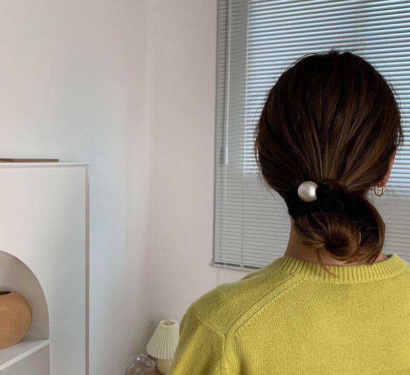 シュシュ レディース ヘアアクセサリー イミテーションパール まとめ髪 ヘアアレンジ 商品画像5