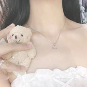 ネックレス ペンダント レディース アクセサリー 女性 婦人 上品 エレガント シンプル きれい クリア おしゃれ ラウンド プレゼント 贈り物